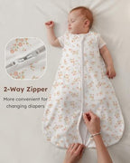Yoofoss Baby Sleep Sack 6-12 Month 0.5TOG 100% Organic Cotton 2-Way Zipper - Image 5