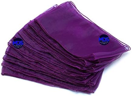 Pack of 100 Organza Chair Sashes for Wedding & Event Décor – Dark Purple - Image 5