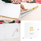 Andaz Press Personalized Baby Shower Guestbook with Gold Accents, Gold Heart Custom Name, Date, White Guest Sign in Registry 120 Pages 8.5 X 8.5 Memories Book for DIY, Scrapbook, Photo Album - Image 5