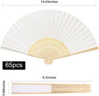 FEPITO EPITO 65 Pieces White Handheld Paper Fan - Image 2