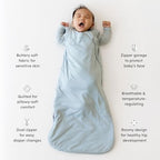 KYTE BABY Sleep Bag 1.0 TOG, Rayon Made From Bamboo Wearable Blanket, Dual Zipper For Infants And Toddlers Nursery Essentials - Image 2