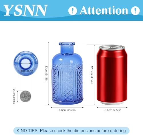 15 Pcs Blue Bud Vases Set,Baby Shower Decorations, Wedding Table Decor - Image 2