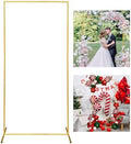 Gold Wedding Arch Backdrop Stand, 6.6FT*3.3FT Square Balloon and Flower Metal Frame for Ceremony, Anniversary, Party, Baby Shower Photo Booth Decoration. by SPRITEDISPLAY