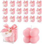 20 Set Fully Assembled Small Bubble Candles Elegant Baby Shower Favors Bulk Set with Decorative Ribbons Thank You Cards for Baby Shower Guest Gifts (20, Pink Bear) by Unknown