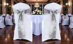 MDS® Pack of 200 Satin Chair Sashes for Wedding & Events – Silver Grey - Image 2