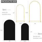 HAINARverS Set of 2 Arch Backdrop Stands with Covers, Black, 6/7.2FT - Image 3