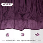 16 Pack Dark Purple Cheesecloth Table Runner 20 x 120 inch Gauze Table Runners 10 FT Long,Semi Sheer Boho Cheese Cloth Fabric Table Runner Bulk for Party,Wedding,Baby Shower,Bridal Shower Decoration - Image 7