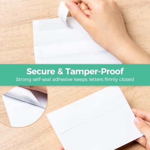 Ohuhu A2 Printable White Self-Seal Envelopes 500-Pack - Image 5