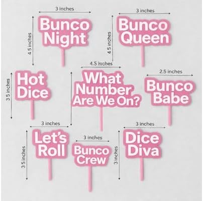 Spring Bunco Game - Cupcake Toppers Accessories - April Theme Flower Bunco - Image 4
