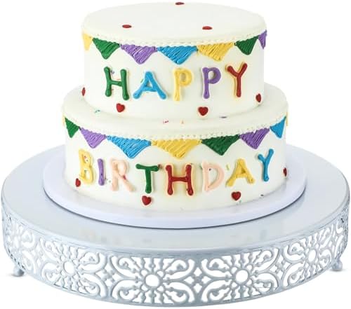 Wenqik 16 Inch Cake Stand Round Metal Cupcake by Wenqik