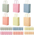 36 PCS Colorful Stripe Goodie Bags, Summer Party Gift Bags, 6 Colors by DANHMAO