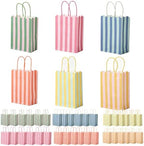 36 PCS Colorful Stripe Goodie Bags, Summer Party Gift Bags, 6 Colors by DANHMAO