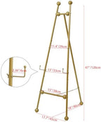 Heavy Duty Large Easel Stand for Mirror Display Wedding Sign(Gold 47'') - Image 5