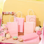 Tenceur 100 Pcs Pink Gradient Gift Paper Kraft Bags with Handle Party Favor - Image 4