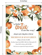Canopy Street Little Cutie Personalized Invitations / 25 Custom Citrus Party Invites And White Envelopes/DIY 5" x 7" Baby Shower Sprinkle Party Invitation/Made In The USA - Image 5