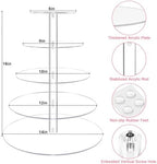 weddingwish 5 Tier Cupcake Stand for 50 Cupcakes, Round Cupcake Tower, Large Acrylic Cupcake Display Stand, Clear Cupcakes Tier Stand for Dessert Table, Tiered Cupcake Holder Stand for Birthday Party - Image 5