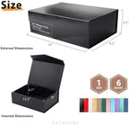 PACKHOME 6 Large Black Gift Boxes 13.5x9x4.1in with Magnetic Lids - Image 2