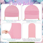 Mindsoft Mermaid Colors Arch Backdrop Cover Set of 3 with 96 Pcs Balloon, 4ft 5ft 6ft Spandex Fitted Stretchy Backdrop Stand Covers for Baby Shower Wedding Birthday Photo Banquet Party Decoration - Image 4