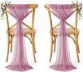 MDS Pack of 125 Chiffon Chair Sashes for Wedding & Event Décor - Mauva by MDS
