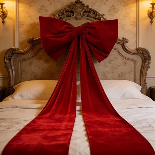Luxury Giant Velvet Bow Decor Oversized Wall Bow Decorations Bow Decorative for Room Wall Party Birthday Backdrop Baby Shower Decor Front Door Patio Outdoor Wedding Arch - Image 2