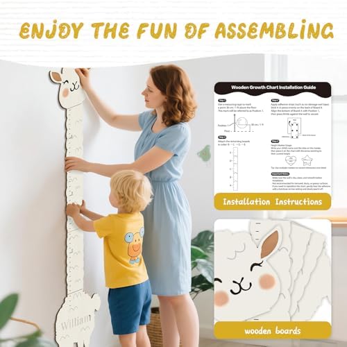Kids Height Measurement Wall Chart, Personalized Name Wood Gift - Image 3