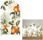 Blush Pink Floral Arch Covers Stretchy Backdrop Citrus Lemon A Little Cutie is on The Way Arch Background Baby Shower Party Decoration (8x4.6ft(240x140cm),GX-2894) - Image 2
