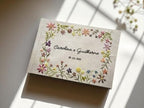 Custom Floral Embroidered Linen Scrapbook,Memory Book with Custom Names & Date,Personalized Photo Album,Flowers Wedding Guest Book for Wedding,Bridal Shower,Baby Shower - Image 4