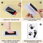 Jetec 150 Set Inkless Hand Footprint Paw Print Kit Ink Pad, Black - Image 6