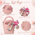 Kacctyen 30pcs Samll Purse Gift Bags PU Leather Purse Party Favors, Pink - Image 4