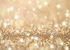 BELECO 8x6ft Fabric Bokeh Gold Backdrop Golden Glitter Backdrop for Photography Holiday Twinkle Lights Glitter Party Background Gold Spots Glitter Birthday Wedding Photoshoot Kids Baby Photo Props by BELECO