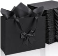 Catlovecorn 20 Pack Large Black Gift Bags, 16.5 x 5.5 x 12.6 In by Catlovecorn