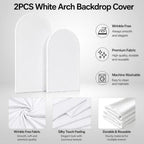 6FT,7.2FT Arch Backdrop Stand and Cover Set (White) - Image 4