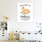 Andaz Press Custom Large Baby Shower Canvas Welcome Sign, 16 x 20 Inches, Woodland Deers, Guestbook Alternative, Personalized Sign Our Canvas, for Woodland Forest Animal Baby Shower, Baby Sprinkle - Image 4