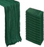 12 Pack 23 x 120 Inch Emerald Green Table Runner 10Ft Cheesecloth by Heneger