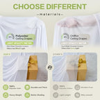 10ft×15ft White Backdrop Curtain for Wedding Parties - Image 5