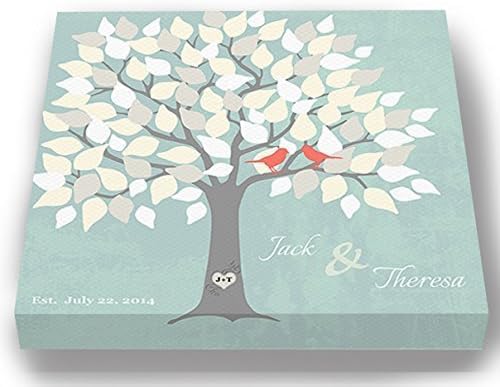 MuralMax Personalized Wedding Signing Tree Canvas Guest Book Wall Art by MuralMax