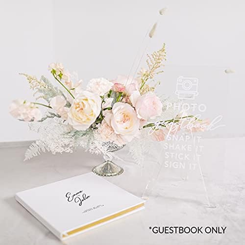 Andaz Press Personalized Wedding Guestbook with Gold Accents, Script Design White Guest Sign in Guest Registry 120 Pages 8.5 X 8.5 Memories Book for DIY, Scrapbook, Photo Album - Image 3