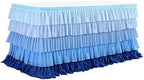 Blue Tablecloth Tutu Table Skirt for Frozen Under the Sea Party Decorations Gender Reveal Birthday Elephant Baby Shower 9ft - Image 3