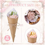 Conelist Brown 20 Pcs Rose Wedding Candles for Guests Mini Flower Shaped Candles Bouquet Floral Tealight Bulk Table Decor Gifts for Women Bridesmaid Bridal Shower Birthday Party Favors (Rose) - Image 2