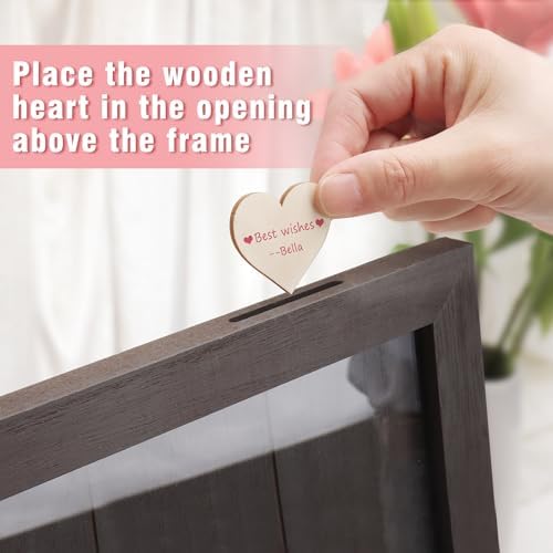 SELEAD Solid Wood Wedding Guest Book Alternative, Drop Top Words Sign Board - Image 5