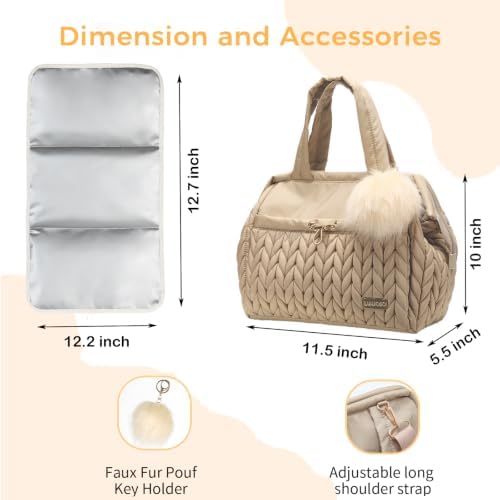 Asha Diaper Bag Tote For Daily Use, Travel Shoulder Diaper Bag With Long Strap - Image 3