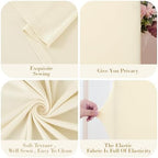 Beige Square Arch Backdrop Cover 8x8FT, Double-Sided Stretchy Spandex Fabric Fits Square Arch Backdrop Stand, Beige Background Backdrop for Wedding Baby Shower Birthday Party Decorations - Image 4