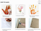 TwoDays Flower Bouquet Handprint Art Craft DIY Kit, Unique Gifts for Mom From Daughter or Son for Mother's Day Birthday Christmas, Gift for Grandma.(12" X 16", With Wood Frame) - Image 3