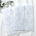 UNIQOOO 100 Pack Pre-Folded Dusty Blue Grace Bloom Vellum Jackets for 5x7 Invitations, 115GSM Transparent Vellum Jacket for Vintage Themed Wedding & Events by UNIQOOO