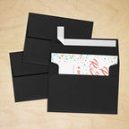 LUXPaper A2 Invitation Envelopes | Peel & Press | 4 3/8" x 5 3/4" | Black Linen | 80lb. Text | 250 Qty - Image 7