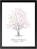 Guestbook Tree Thumbprint Twisted Oak Tree for a Wedding Guest Book Alternative, Weddings by Magic+Wand+Ink