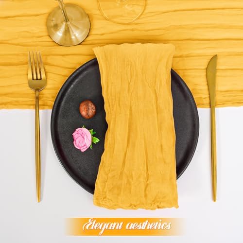 fani 100 Pack Gauze Cheesecloth Napkins, 20 x 20 in, Mustard - Image 4