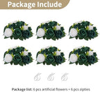 NUPTIO Green Flower Ball Centerpieces: Artificial Rose for Table, 9.4 Inch - Image 7