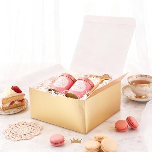 PACKQUEEN 30 Gold Gift Boxes Bulk with Lids, Bridesmaid Boxes 8x8x4 Inches - Image 5