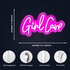 Girl Cave Neon Sign Pink Decor for Girls 15.7×7.9 inches Girl Cave Led Light for Bedroom Home Decor Wall Decor LED Neon Signs for Girls Party Gamer Room Beauty Room Nail Studio to Art Decoration - Image 3